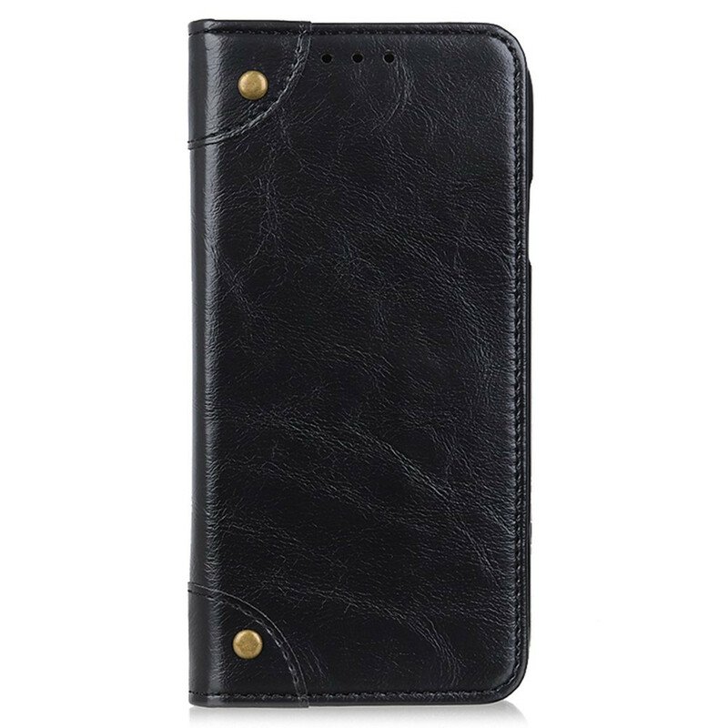 Etui Na Telefon do iPhone 13 Pro Etui Folio Zabytkowe Nity